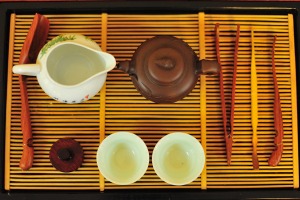 All set for a tea ceremony.
