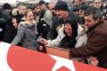 Family members mourn Oktay Durak, who was killed fighting for Turkey in al-Bab, Syria.