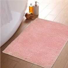 Microfiber Bath Mat in Pink - Bath Mats