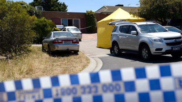 AFP and Victoria Police search the bungalow (with sliding doors) in Meadow Heights in relation to the Christmas terror ...