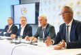 Pay day: FFA chief executive David Gallop addresses the media during a press conference where he announced a six-year ...