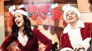 Katy Perry and Orlando Bloom shared their Christmas spirit at Los Angeles Children's Hospital.  