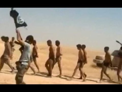 Islamic State militants march Syrian soldiers in their underwear 'to execution'