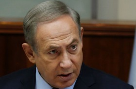 Israeli Prime Minister Benjamin Netanyahu at a cabinet meeting in Jerusalem.