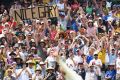 Nice Garry: The MCG crowd celebrates Nathan Lyon's wicket of Sami Aslam.