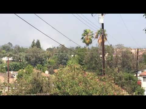 LOS ANGELES BREAKING NEWS WHITTIER NARROWS WILD FIRE WATER DROPS