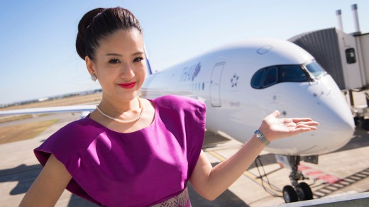 The Airbus A350 XWB aircraft for Thai Airways boasts supersize overhead bins.