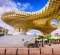 Seville, Spain - November 7, 2014: A Pedestrian passes the Metropol Parasol. Located in the old quarter, the structure ...