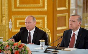 Vladimir Putin met with Recep Tayyip Erdogan 2016-10-10