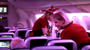 Passengers on board two Virgin Australia flights missed Christmas due to the International Date Line.