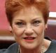 Pauline Hanson in parliament.