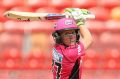Half-century: Alyssa Healy (55) shared a first-wicket stand of 88 with Ellyse Perry in the Sixers' win over the Thunder.