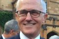 Malcolm Turnbull and his wife Lucy at the University of Sydney on Saturday where the Prime Minister reaffirmed his ...