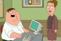 Carrie Fisher voicing Peter Griffin's boss Angela on Family Guy.