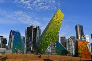 The new sculpture park <i>Habitat-Filter</i> emerges inside the Power Street Loop.