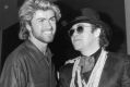 Old friends: Elton John with George Michael in 1985