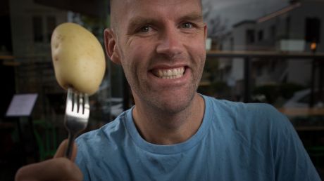 Root cause: Curing a junk food addiction by eating only potatoes for a year paid off for Andrew Taylor, who lost 50kg.