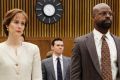 Sarah Paulson portrays Marcia Clark, left, and Sterling K. Brown plays Christopher Darden in the enthralling miniseries ...