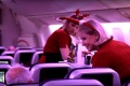 Passengers on board two Virgin Australia flights missed Christmas due to the International Date Line.