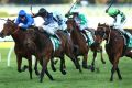 Long shot: Sam Clipperton rides Shalmaneser to win the Havey Norman Handicap at Royal Randwick.