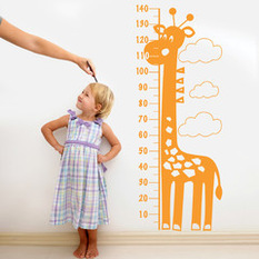 Giraffe Height Chart - Wall Decals