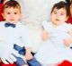 The twins, pictured last Christmas, were found unconscious in a pool in Kellyville Ridge.