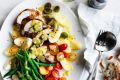  Roast chicken Nicoise salad adding the perfect elegance to any spring dinner table.