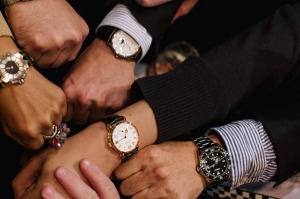 WatchTime New York attendees pose for a 'wristie'. 