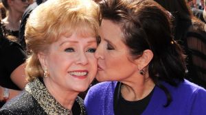 Debbie Reynolds and Carrie Fisher in 2011. 