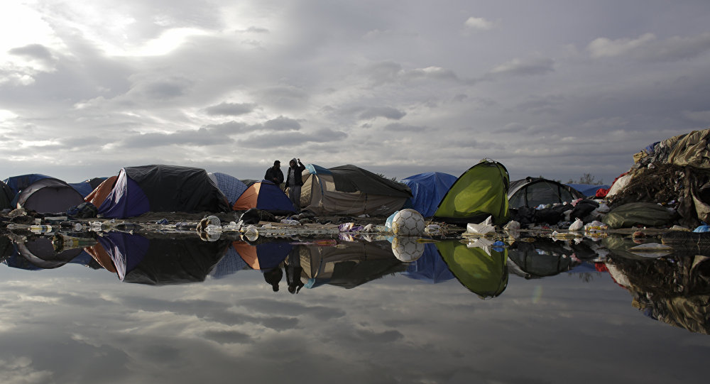 Camp des réfugiés à Calais nord de la France