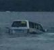 No one was in the 4WD as it rolled off the ferry.