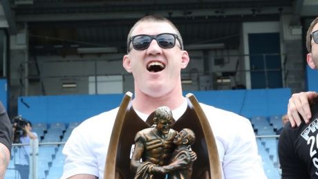 Back from the brink: The Cronulla Sharks meet fans at Shark Park after their grand final win. 