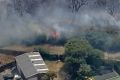 The fire at Carrum Downs burnt close to homes.