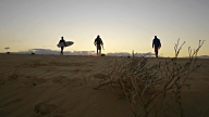 AERIAL: Surfers at sunrise video