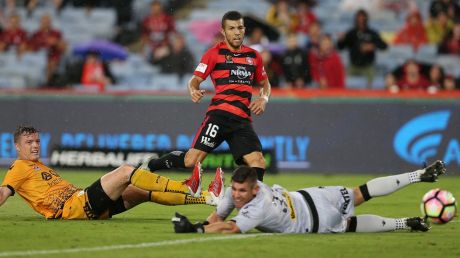 Young gun: Jaushua Sotirio levels the match.