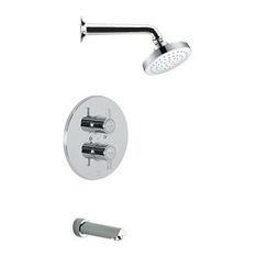 Concealed thermostatic valve bath-shower with 38°C temperature limiter, zenithal - Alcachofas y pulverizadores