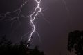 MERCURY NEWS LIGHTNING STORM Pic shows a lightning storm over the Illawarra late on Monday Night. Photo taken from ...