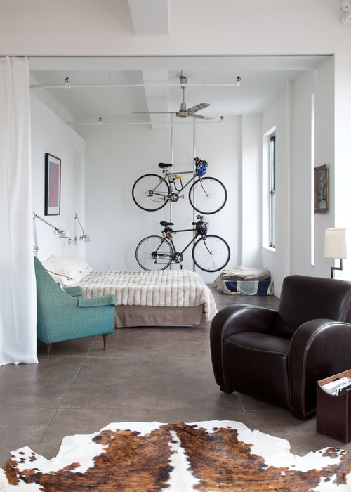 Industrial Bedroom by Ira Frazin Architect