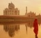 Taj Mahal at sunrise, Agra, India.