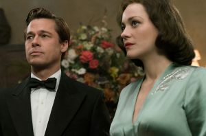 Brad Pitt and Marion Cotillard in <i>Allied</i>.