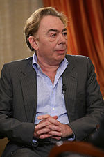 Photo of Andrew Lloyd Webber meeting Prime Minister Vladimir Putin in 2008.