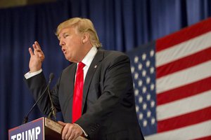 Republican presidential candidate Donald Trump speaks at a campaign stop in Hilton Head Island, S.C., Wednesday, Dec. 30, 2015. (AP Photo/Stephen B. Morton)