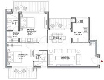 2 BHK Apartment in Bestech Park View Ananda