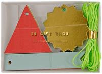 Meri Meri   Geo Shapes Boxed Tags, Set of 20