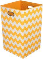 Modern Littles   Bold Orange Chevron Folding Laundry Basket