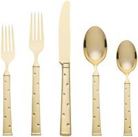 kate spade new york   Larabee Dot Flatware Place Setting - Gold - 5 pc