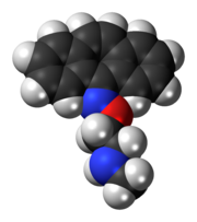 Space-filling model of the demexiptiline molecule