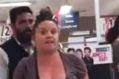 The woman became aggressive while shopping at a Coles supermarket in Melton.