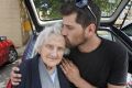 Canberra's soup kitchen lady Stasia Dabrowski on Thursday with her grandson and right-hand man Joshua Kenworthy.