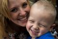 Tamara Miles with her son, Bryson, 3, who is in remission from a brain tumour.